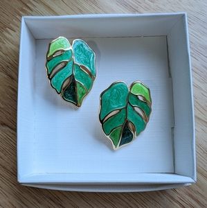 BaubleBar Monstera Frond Earrings